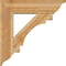 Ekena Millwork Merced Traditional Rough Sawn Bracket w/ Offset Brace, Western Red Cedar, 8"W x 30"D x 30"H BKT0806X30X30MRC01RWR - alternate 3